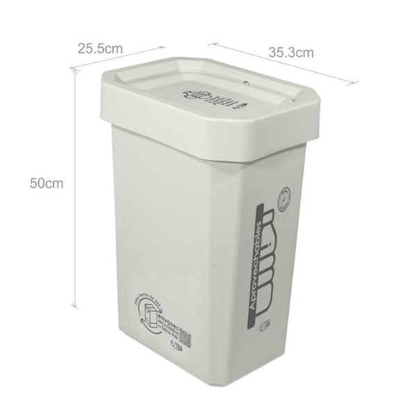 Caneca blanca de 26 lts aprovechables Ecobins