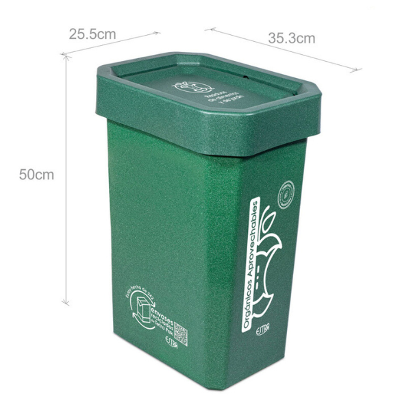 Caneca verde de 26 lts organicos Ecobins