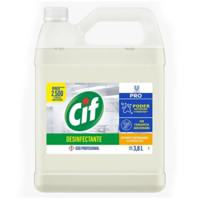 CIF amonio cuaternario de 5ta gen x 3.8 lt