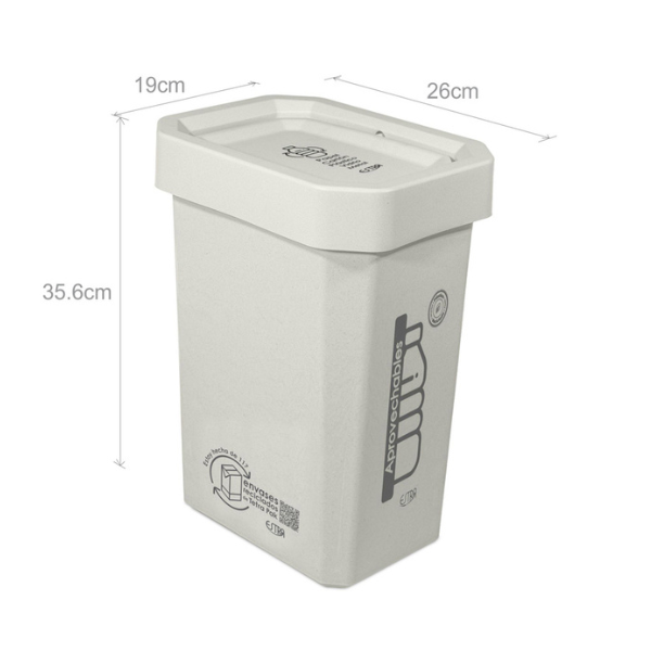 Papelera blanca de 10 lts aprovechables Ecobins