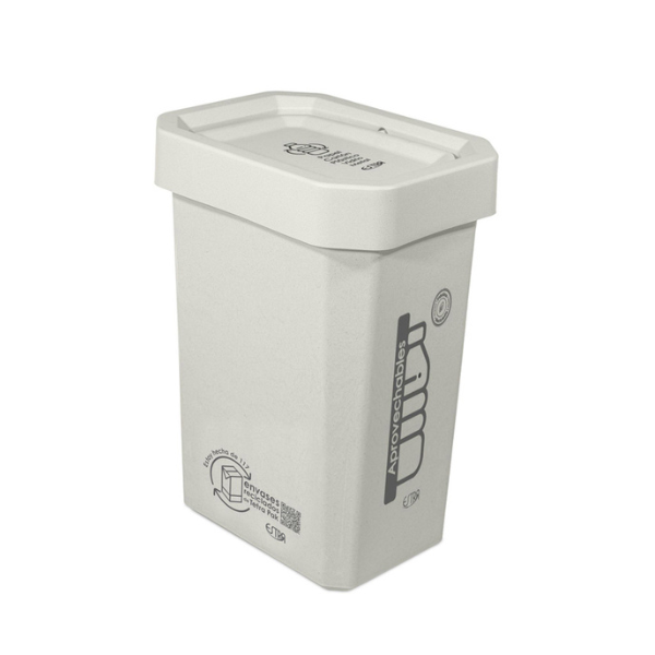 Papelera blanca de 10 lts aprovechables Ecobins