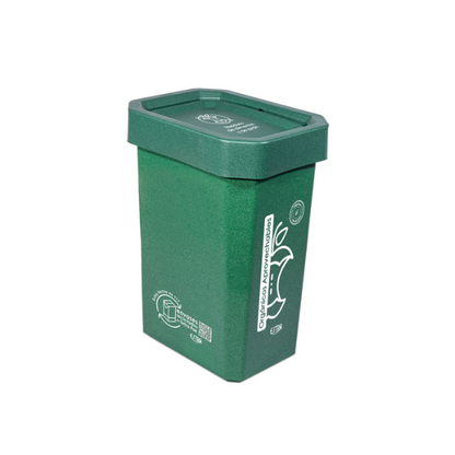 Papelera verde de 10 lts organicos Ecobins